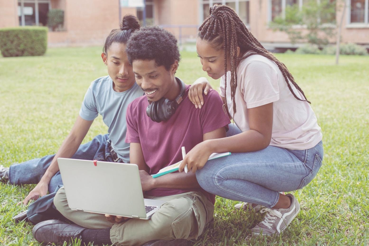 Students working on budgeting exercises during class