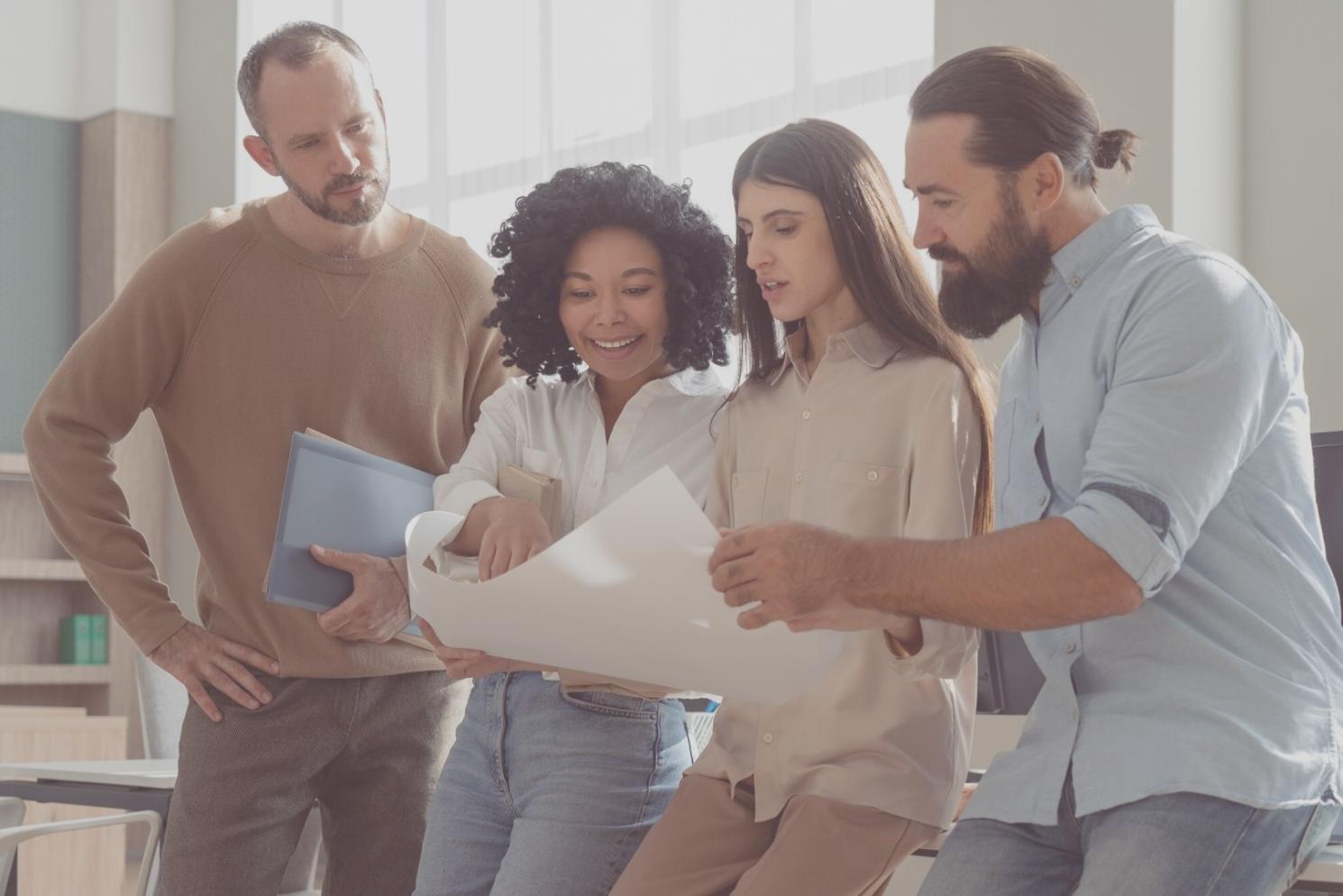 Strategic financial planning session with charts and analysis tools