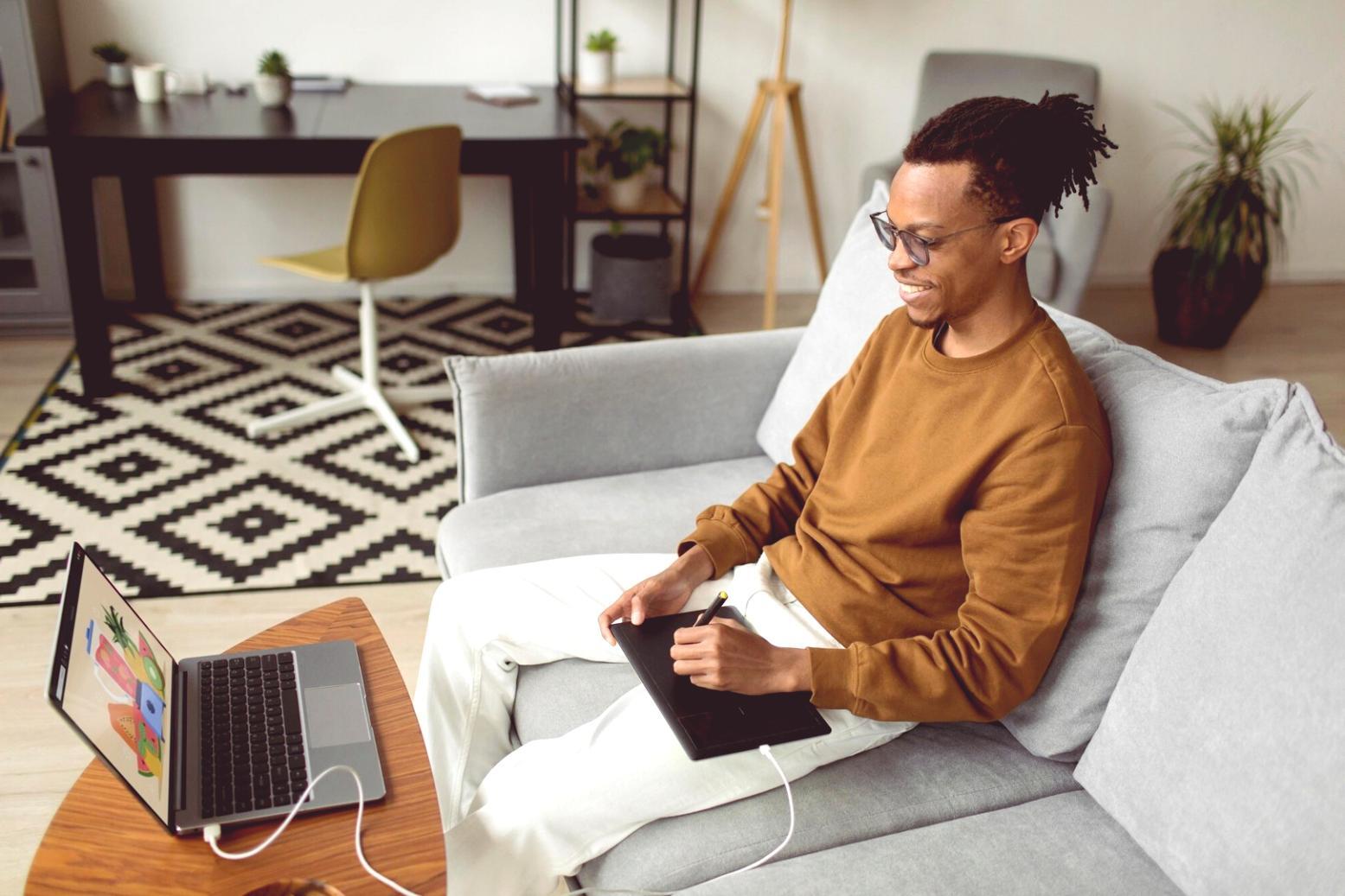 Financial planning workspace with budgeting documents and calculator